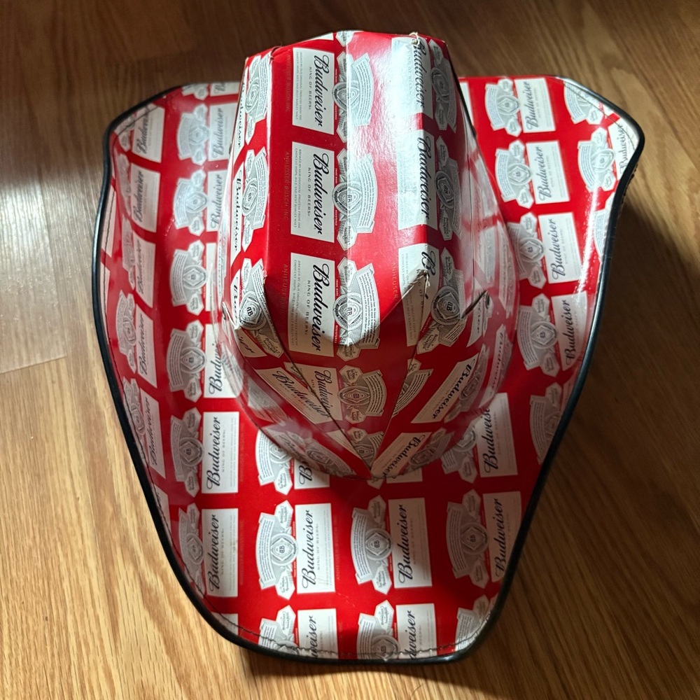 Budweiser Cardboard Beer Box Cowboy Hat
